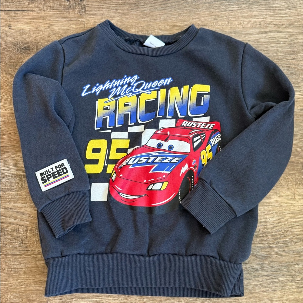 Lightning McQueen Racing Sweatshirt - Black with Red & Yellow